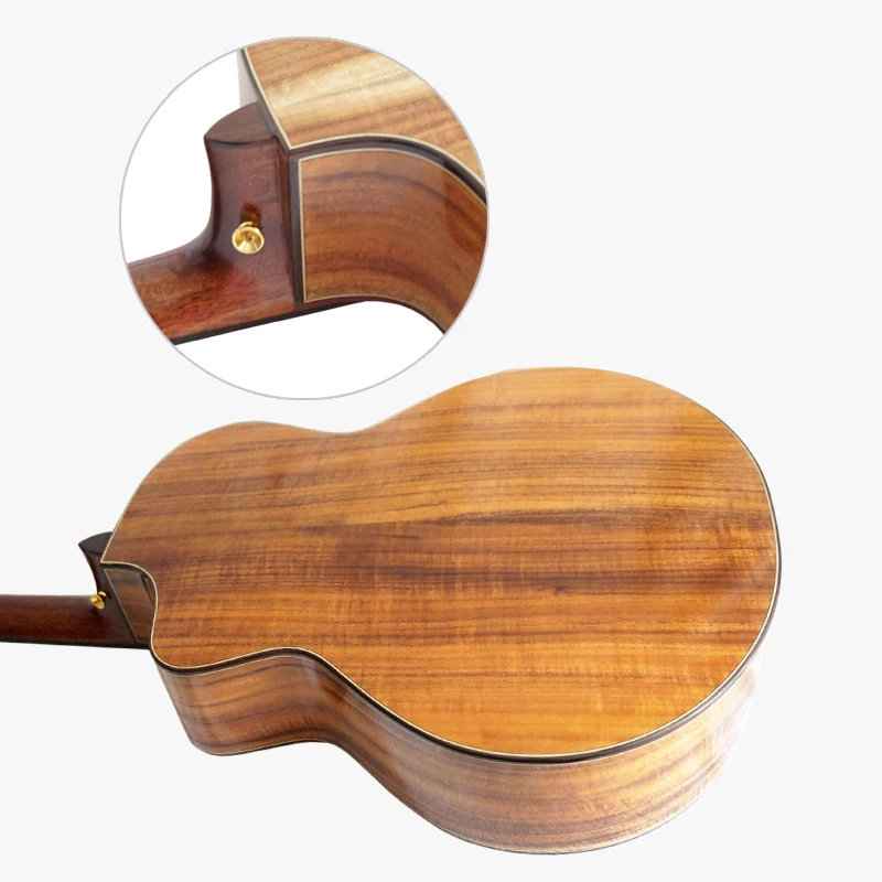 

Aiersi Brand All Solid 40 Inch Mini Jumbo Acoustic Guitar Koa Back&Side Model SG03SK
