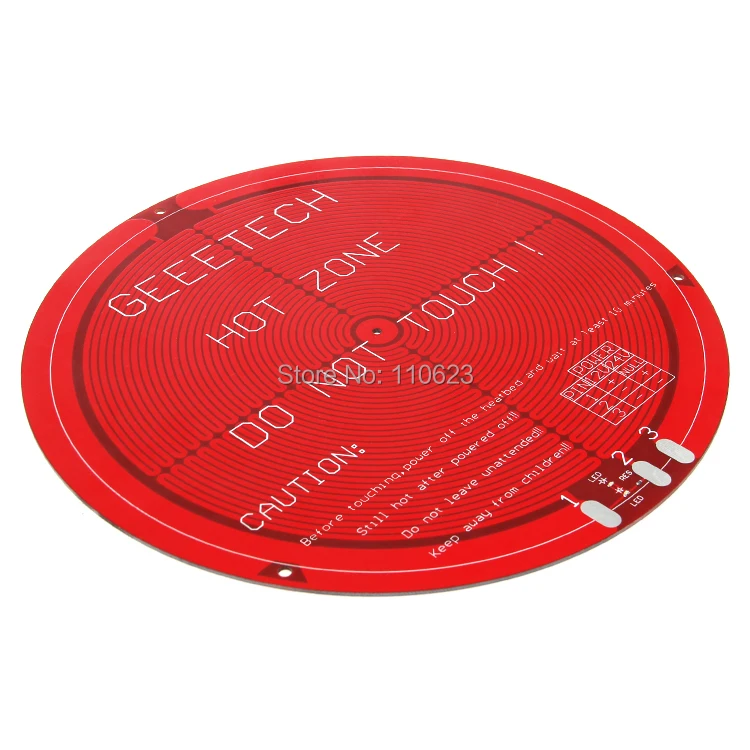 Geeetech Reprap алюминиевая пластина круглая печатная плата Heatbed для Rostock 3d принтер|aluminium