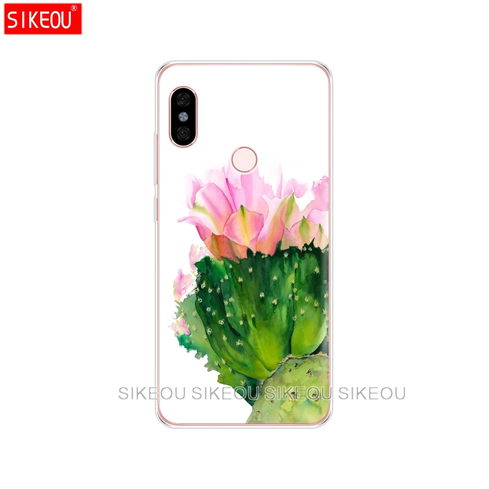 Силиконовый чехол для телефона Xiaomi redmi 5 4 1 1s 2 3 3s pro PLUS note 4X 4A 5A Зеленый Кактус