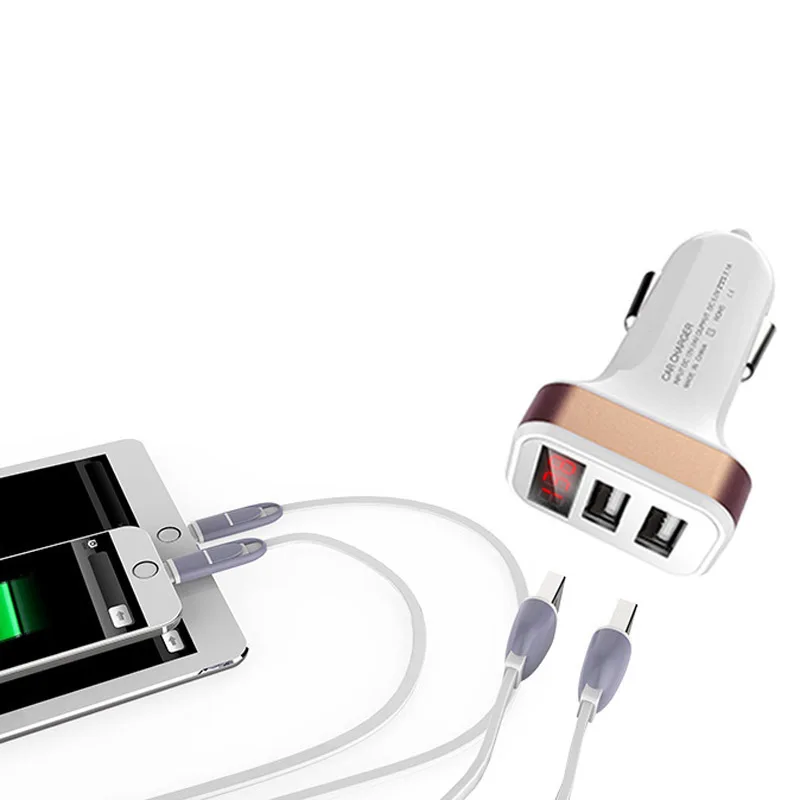 Новое автомобильное зарядное устройство 5V 2.1A Быстрая зарядка двойной USB порт