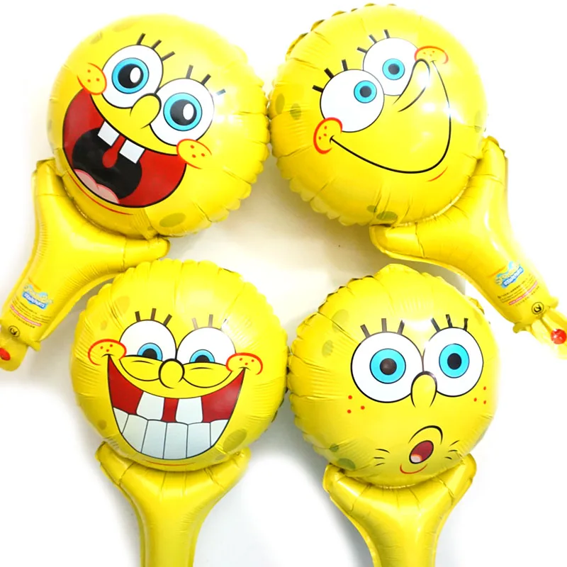 100pc hand spongebob 100 шт./партия) вечерние воздушные шары с Микки, ручной жевательный Мститель, воздушные шары из фольги Человека-паука, животные, игрушки для принцесс, воздушные шары на день рождения - Цвет: 100pc hand spongebob