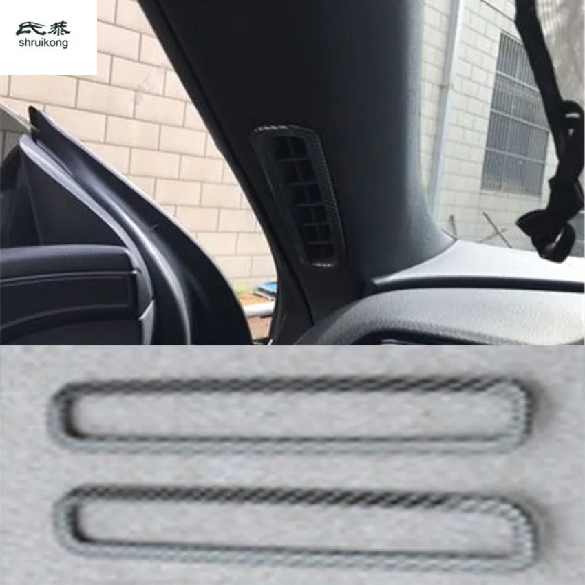 

2PCS/Lot Carbon Fiber Grain ABS Material A Pillar Speaker Stereo Decoration Cover for 2009-2017 Volkswagen VW Scirocco 137 138