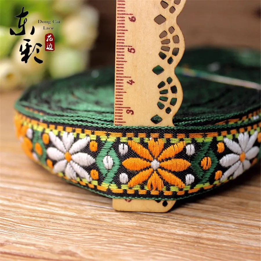 20 ярдов * 25 мм вышивка Национальная Ретро кружевная лента товары ручной работы