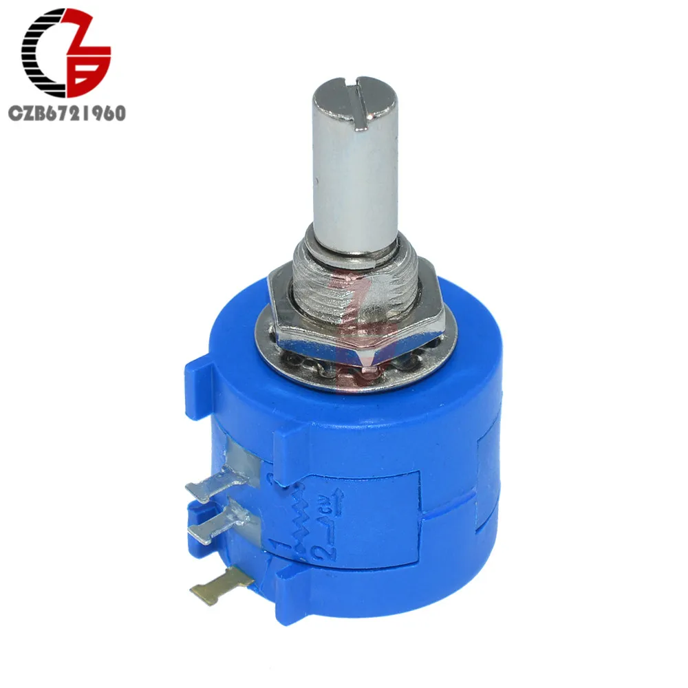 3590S 500 1K 2K 5K 10K 20K 50K 100K Ом многооборотный потенциометр 10 кольцевой регулируемый