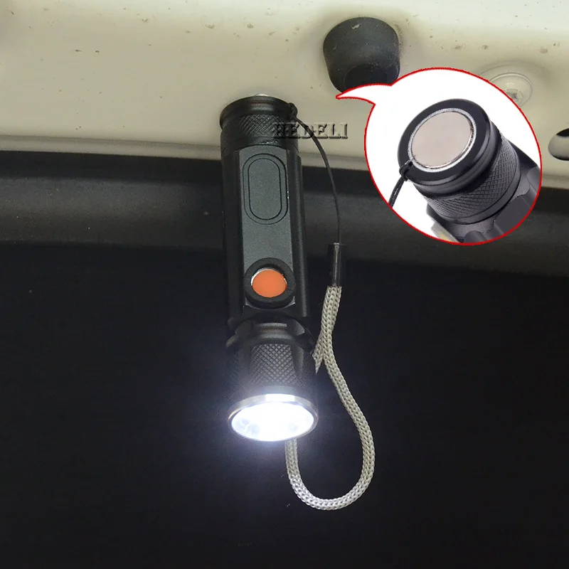 5000лм Водонепроницаемый светодиодный светильник для вспышки USB lanterna с магнитом Cob