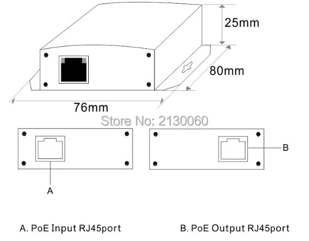 PoE удлинитель 10/100 м, POE, EEE 802.3af(15,4 Вт), расстояние до 100 м, 1x RJ45 входной порт; 1x RJ45 PoE выходной порт