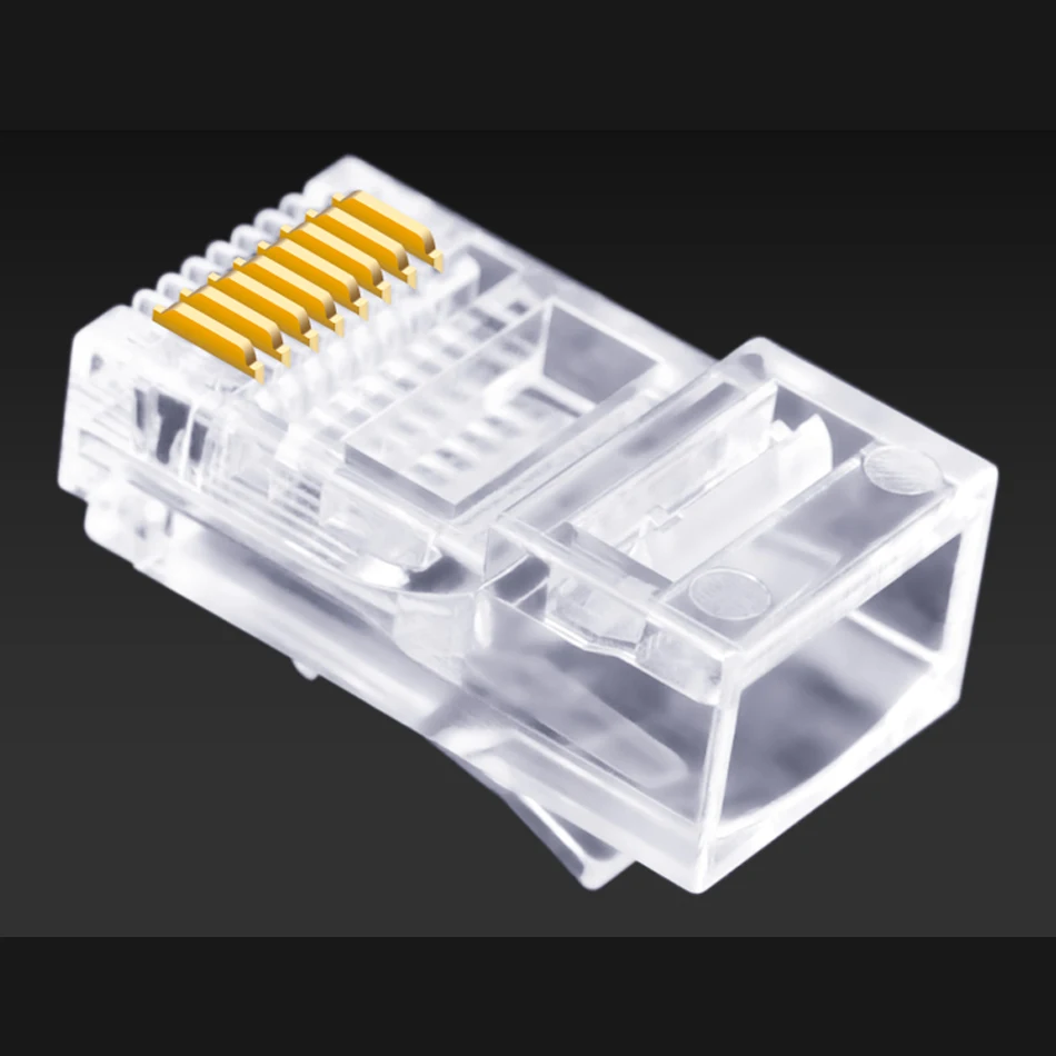 Разъем JKING EZ rj45 100 шт. разъем cat6 cat5e сетевой вилка utp 8P8C Неэкранированные модульные