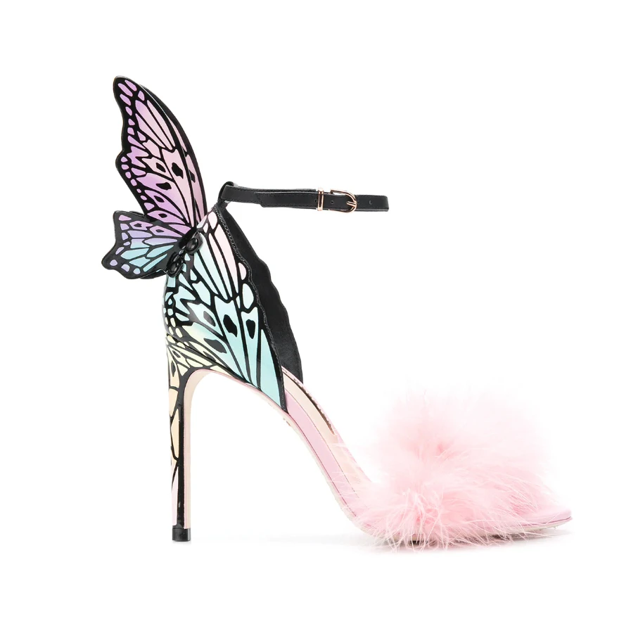 

Женские туфли, летние туфли-лодочки с крыльями бабочки, женские модные туфли-лодочки на шпильке, сандалии