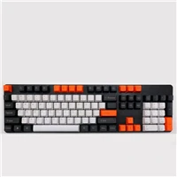 blackwhite DIY клавишные колпачки pbt различные цвета выбор для вишни MX ключи для механической клавиатуры ключ крышка переключатель удалить 104 ключи - Цвет: blackwhite