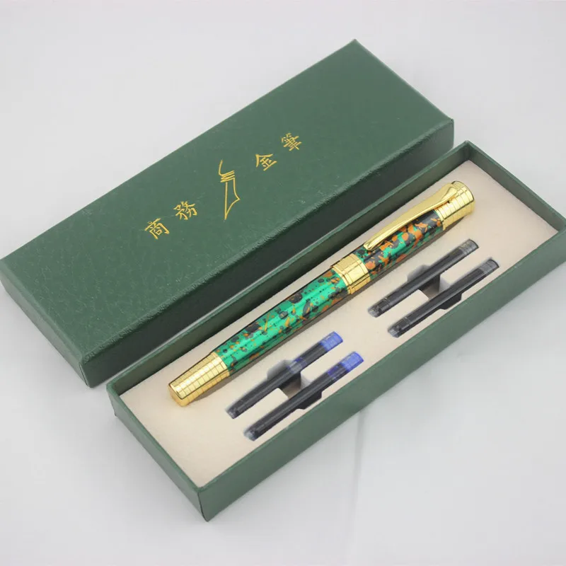 

Чернильные стержни для перьевой ручки, 4 шт., синие и черные металлические чернила, принадлежности для школы и офиса, Канцтовары для студенто...