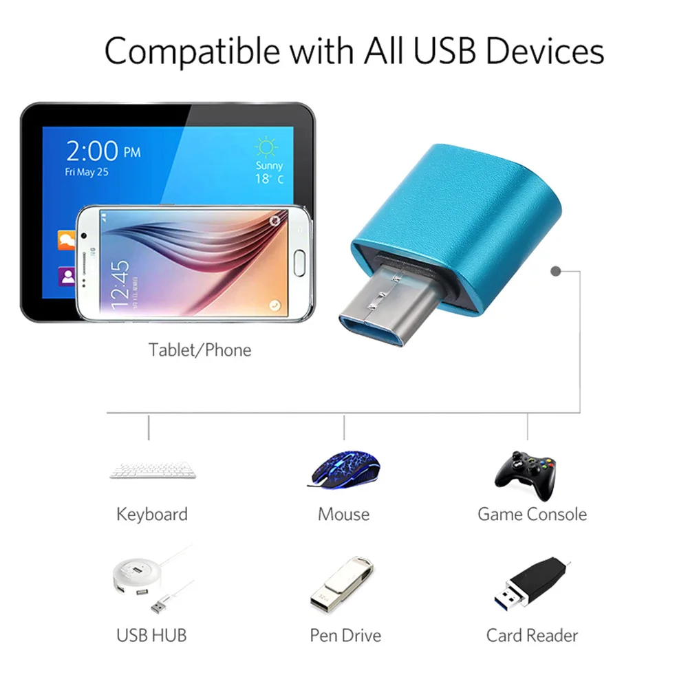 Новая мода 4 шт металлический USB-C type C к USB 3 0 Мужской женскому Адаптер конвертера OTG