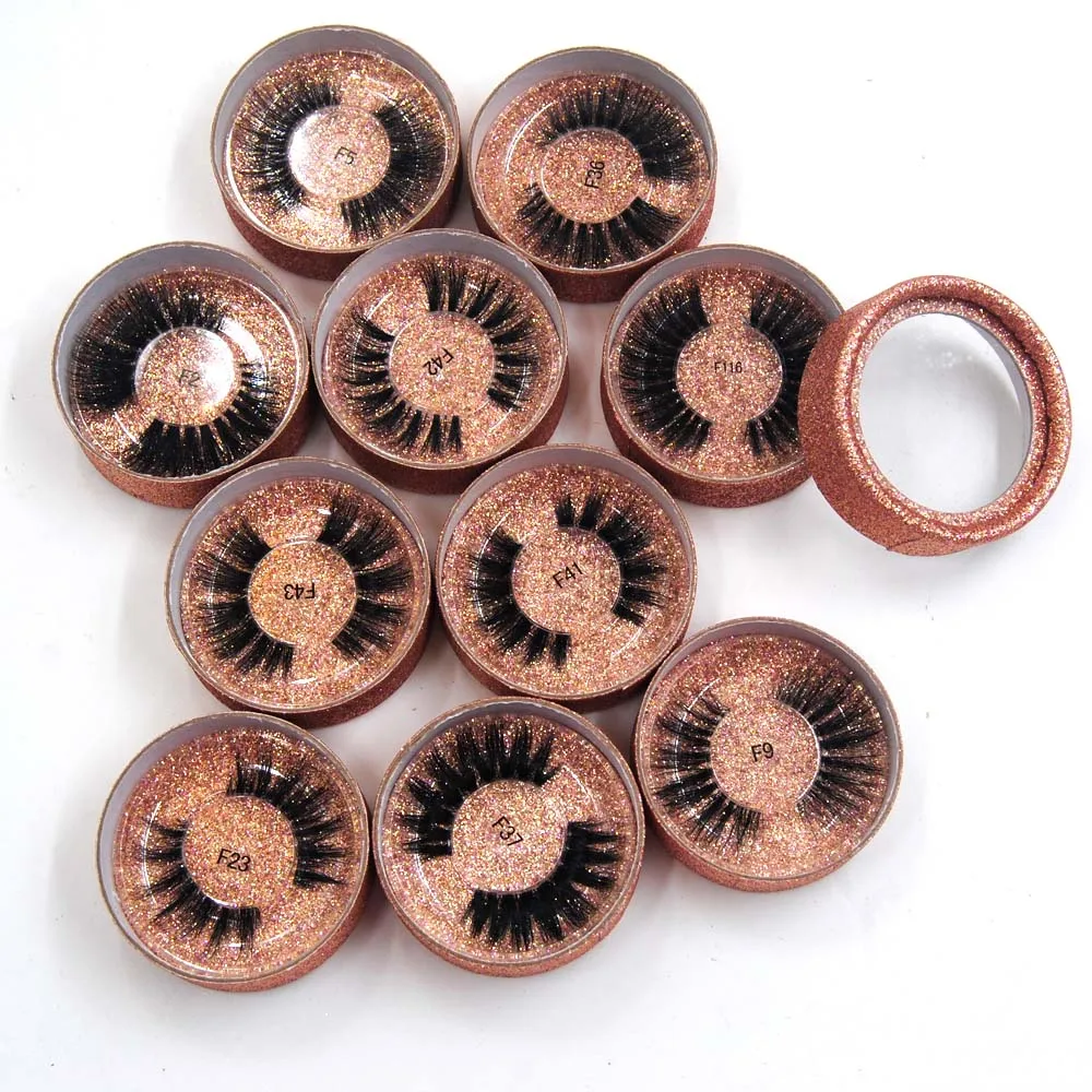 3D норковые ресницы с индивидуальной коробкой оптовая продажа розовое золото