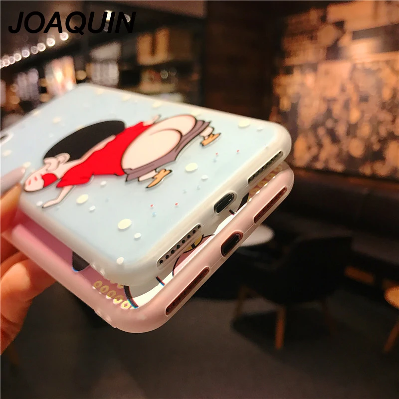 Japan Cartoon Soft TPU Back Cover Crayon Shin-chan Cute Lovely Girl Pink Phone Case for iPhone 8 6 Plus/6s Plus 6s 7/7 X |