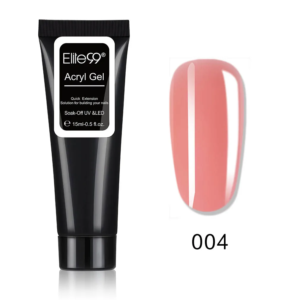 004 Nude Color Elite99 дизайн ногтей быстрое строительство ногтей расширение гель желе поли гель прозрачное волокно прозрачный гель лак использовать с гвоздь кисть Ручка - Цвет: 004 Nude Color