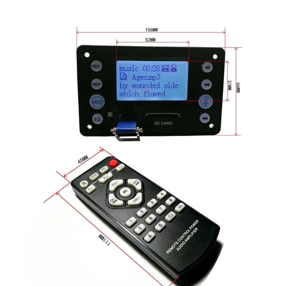 Цифровой ЖК дисплей Bluetooth 4 2 MP3 декодер плата аудио WAV WMA APE FM радио отображение