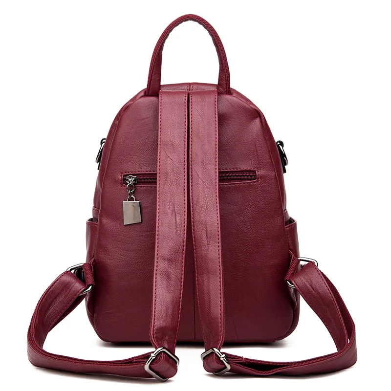 Женский кожаный рюкзак Sac a Dos Femme винтажный на плечо для путешествий 2019|Женские