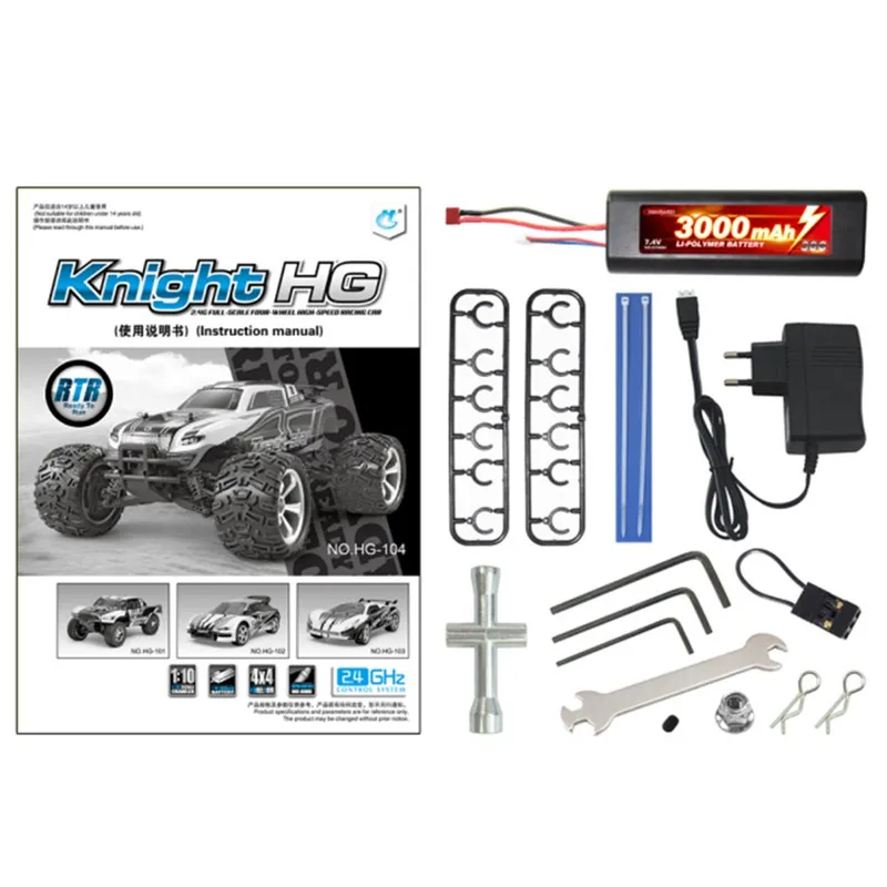 HG P104 1/10 2 4G 4WD 25 км/ч Rc автомобиль 550 щеткой большой ноги внедорожника RTR