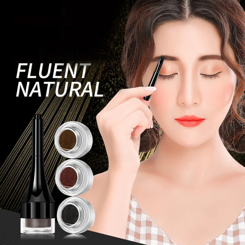 3 Colors Professional Eyebrow Enhancer Air Cushion Henna Cream Tint Makeup Natural Waterproof Eye Brow Gel With Brush | Красота и