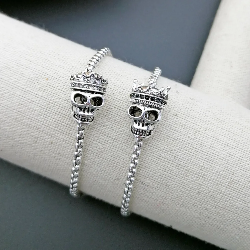 Браслеты Thomas Skull King & Queen с короной и узором сделай сам бусины подходят для
