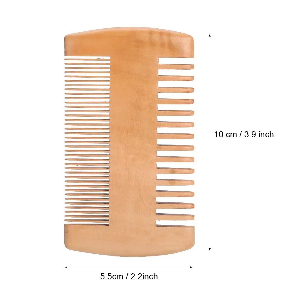 Деревянная расческа для бороды Антистатическая деревянная карманная Расческа с