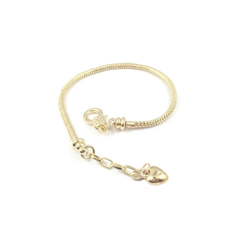 10 шт./лот Золотая застежка лобстер змея цепочка очаровательные браслеты и в форме