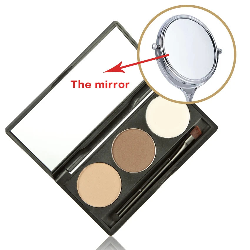 Eyebrow Powder 3 Colors Eye brow Palette Waterproof Smudge Proof With a mirror brush | Красота и здоровье