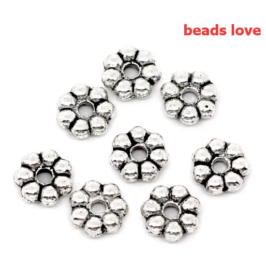 

(200Pcs/lot )6mm Pick 3 Colors Jewelry Findings Rondelle Flower Spacer Beads 6mm*2mm Dia (w02961)Free Shipping!