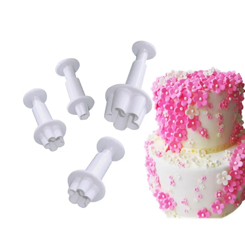 4 шт. плунжеры для печенья торта|cake mold|fondant plungerplunger cutter |
