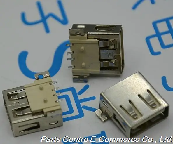 Разъем USB type-A с разъемом SMD Female 20 шт. фиксированной точкой прямой рот для панели