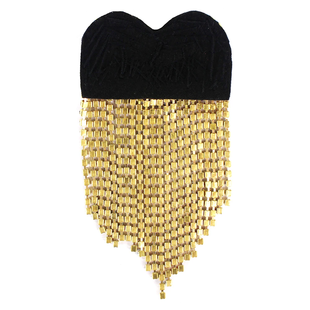 Ручной работы кристаллические значки в форме сердца алмазная бахрома нашивки с