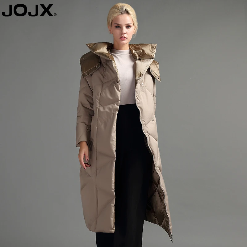 JOJX Высокое качество 90% белый гусиный пух роскошный женский пуховик 2017 толстый с