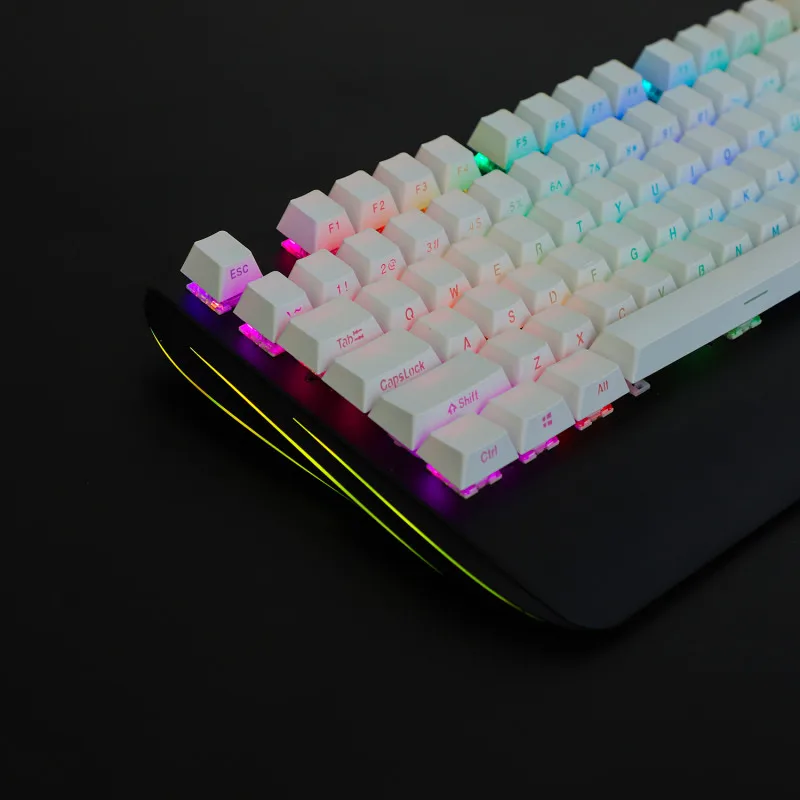 108 Cherry White Черный белый PBT Double Shot 104 108 боковая светсветсветсветсветсветсветсветполуполуполуполуполуполуполуполуполупрозрачные брелки с подсветкой для MX Mechanical Keyboard - Цвет: 108 Cherry White