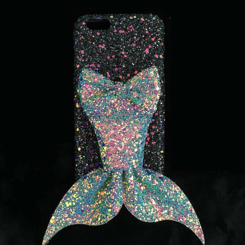 For iphoneX iphoneXs Цветной Блестящий 3D чехол для телефона с русалочкой для iphone Xr Блестящий блестящий чехол для мобильного телефона lite для iphone 8 plus с подставкой-держателем - Цвет: For iphoneX iphoneXs