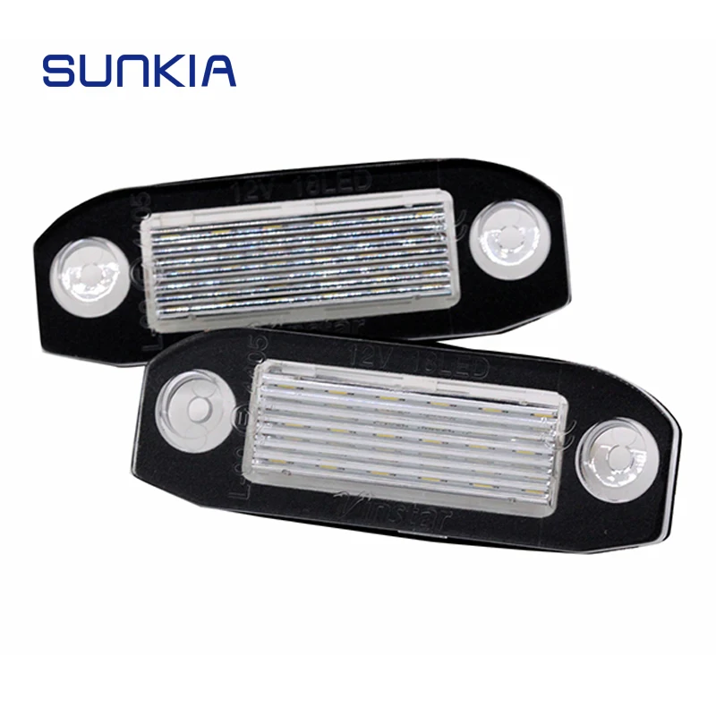 SUNKIA 2 шт./компл. Лидер продаж Светодиодный номерной знак света для Volvo C70/S80/V70/XC70/S40/V50/S60/V60/XC60/XC90 ошибок Запчасти