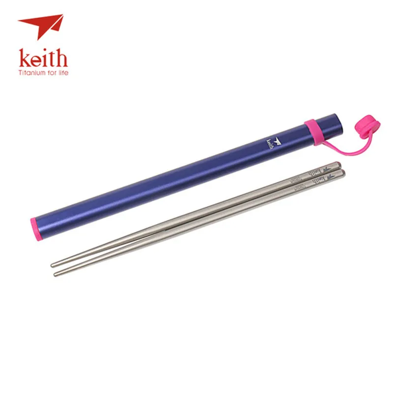 purple blue Кит Титановые палочки для еды походная посуда китайские палочки для еды для кемпинга пикника путешествия квадратные палочки для еды Ti5622 Ti5822 - Цвет: purple blue