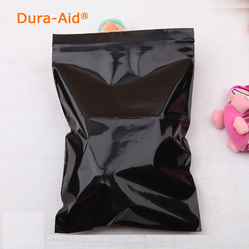 

100pcs 6.7"*9.8"_17x25cm large size opaque black colour ziplock bags stand up pouch resealable thick 0.13mm free shipping