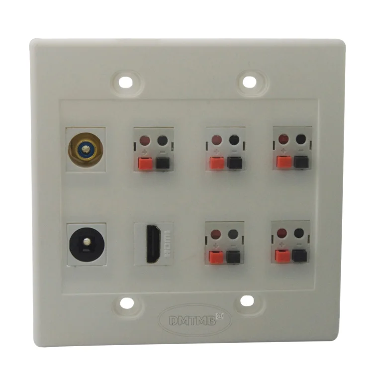 

Home Theater 5.1 Surround Sound Speaker sound box Wall Plate with HDMI, Toslink fiber, RCA Support Customization