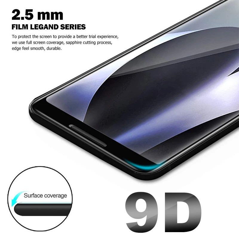 Модный 9D 9H полноразмерный защитный чехол для экрана Google Pixel 3XL закаленное стекло