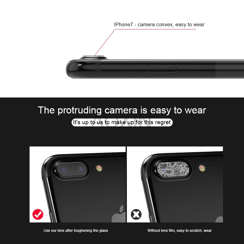 AOXIN Камера объектив закаленное Стекло для iPhone XS Max XR 5 5S SE 6 6s 7 8 X плюс защитная