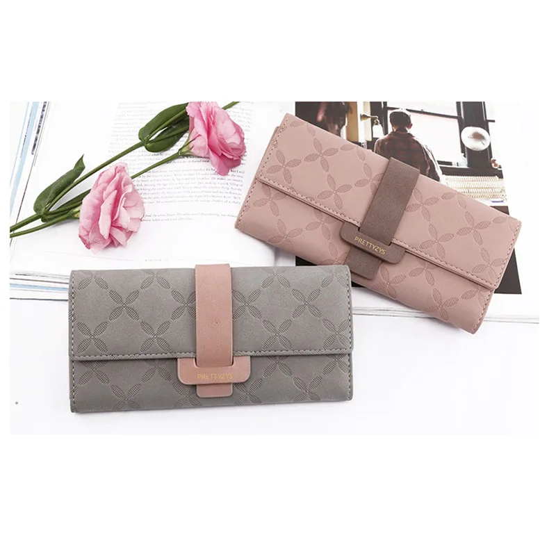 Женский кошелек PurseThree Folds портативный многофункциональный длинный сменный хит