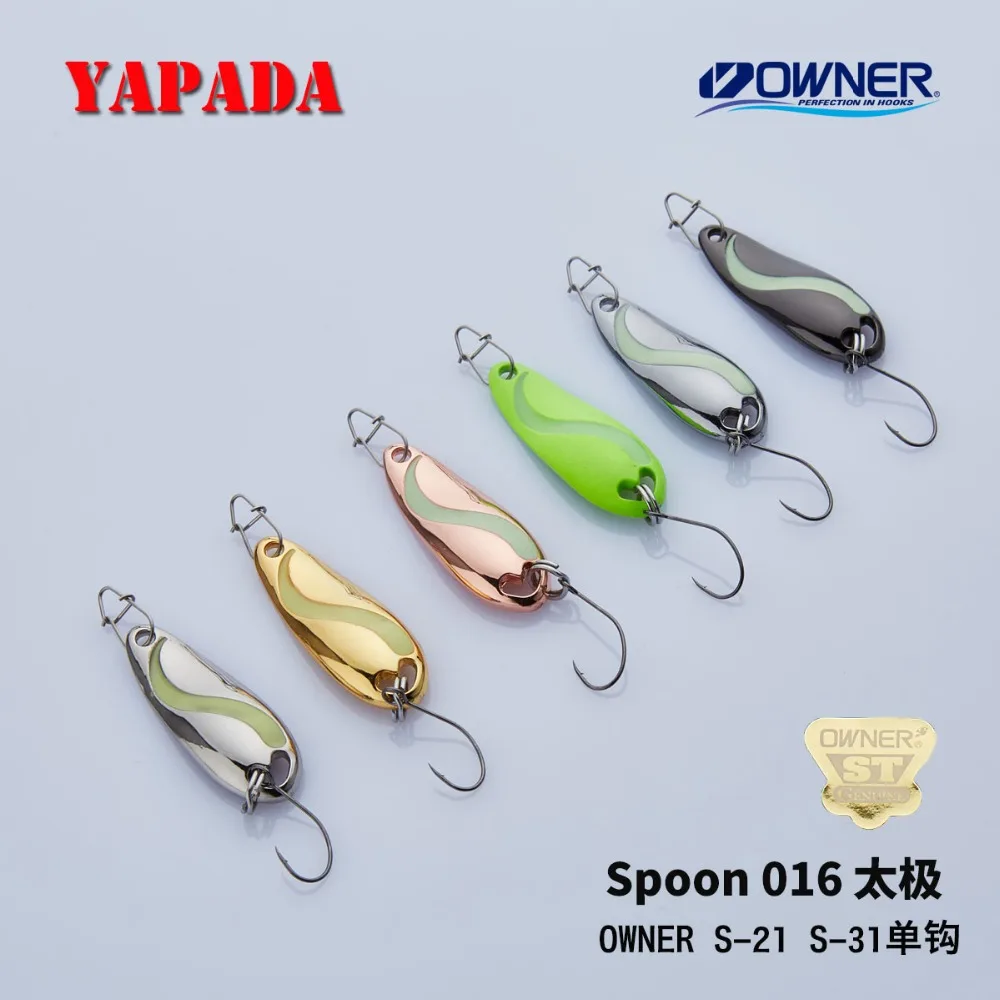 YAPADA ложка 016 TaiChi светящаяся 2 5 7 г владелец одиночный крючок 30 45 мм многоцветная