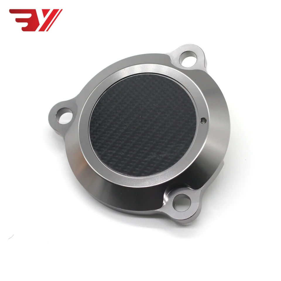 small titanium BYSPRINT Мотоцикл CNC алюминиевый карбоновый Двигатель Защитная крышка статора для YAMAHA TMAX 530 t-max 530 2012 - Цвет: small titanium