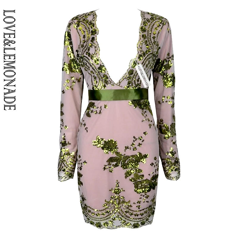 Love &amp Lemonade Green сумка на ремне с v-образным вырезом тонкое вечерние платье TB 9106 |