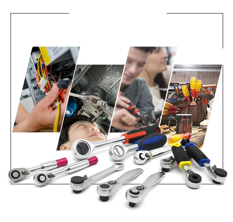 

UNeefull Mini Rapid Ratchet Wrench 1/4 Screwdriver Rod Quick Socket Wrench Adjustable Wrench Span Quick Release repair hand tool