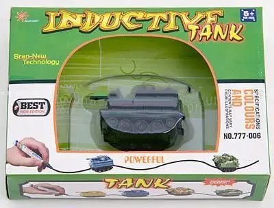 

magic tank Inductive Fangle mini Tanks children toys run following the line you draw