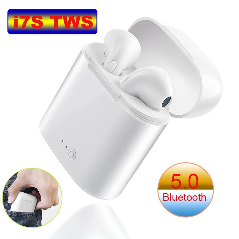 Новый i7S TWS беспроводной Bluetooth 5 0 наушники стерео бас беспроводная гарнитура с