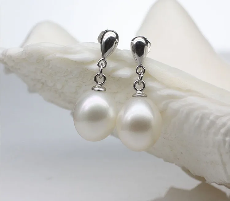 ASHIQI 100% натуральный пресноводный жемчуг Висячие серьги для женщин ювелирные
