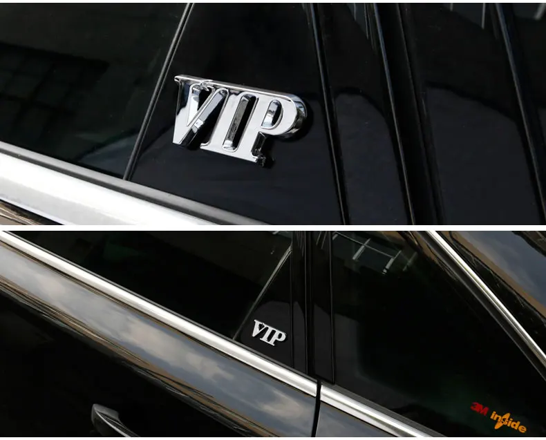 2 шт. черный серебряный VIP JP автомобильный Кранец Стайлинг наклейки аксессуар