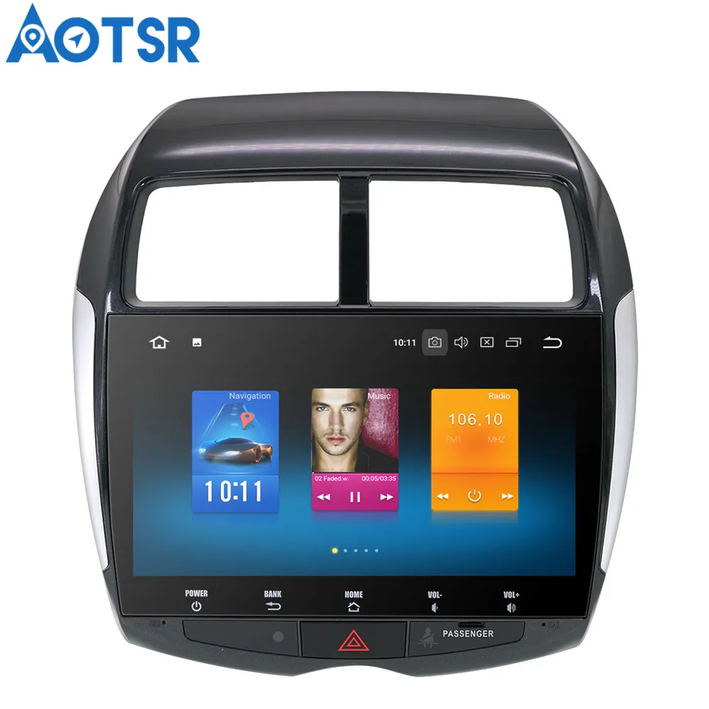Aotsr Android 8 0 7 1 GPS навигация автомобиля нет DVD плеер для MITSUBISHI ASX RVR Outlander Sport 2010 2014