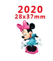 PR2020 Новое поступление,, 30 шт./упак., напечатанный плоский полимер, плоская задняя смола для украшения волос, бант, PR2020 - Цвет: PR2020
